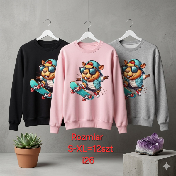 Bluzki damskie Roz S-XL, 1 Kolor Paczka 12 szt